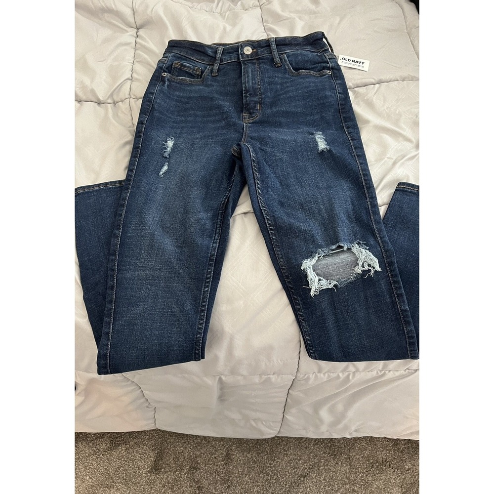 Old Navy Rockstar Super Skinny Extra High Rise Jeans Womens Size 4 NWT - Picture 2 of 5